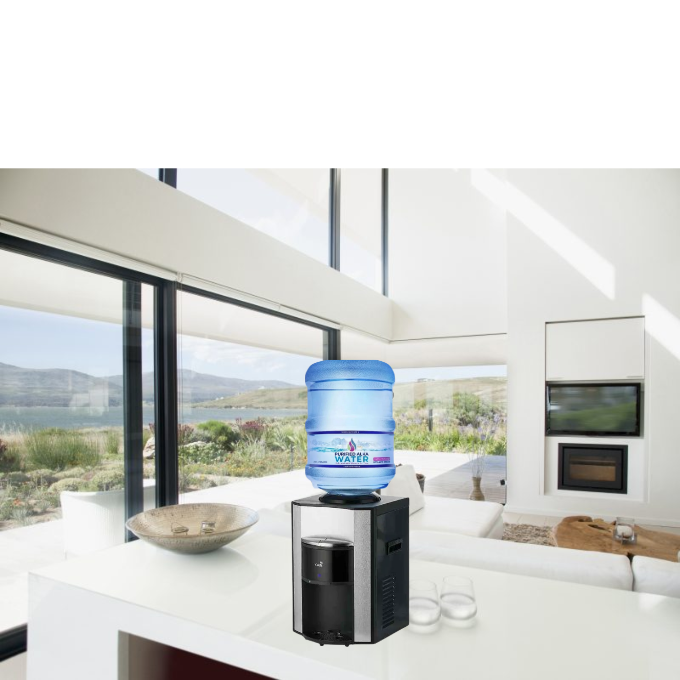 Counter Top Water Dispenser & 2 Bottles Included