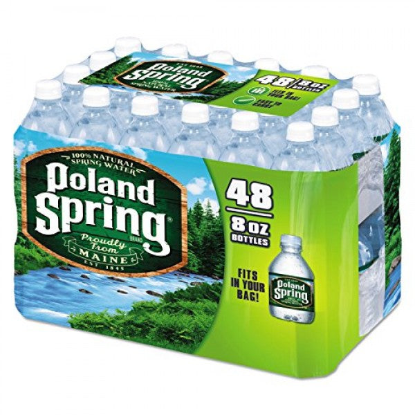 Poland Spring 100% Natural Spring Water, Deposit, 48 pk./8 oz.