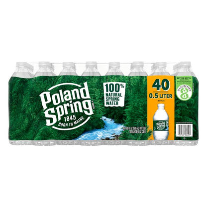 Poland Spring Natural Spring Water, 40 pk./16.9 oz.