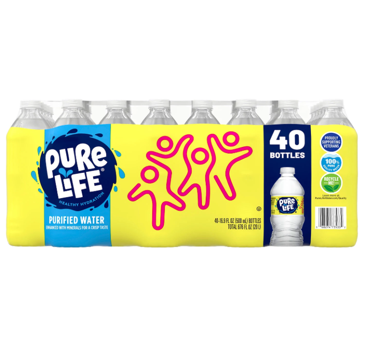 Pure Life Purified Water, 16.9 Fl oz. 40 bottles